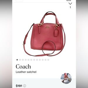 Coach Sparkly Pink Purse with matching wallet